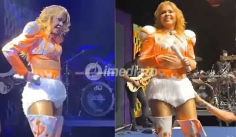 VÍDEO: Joelma interrompe show e repreende fã após ter parte íntima tocada durante apresentação em Belém