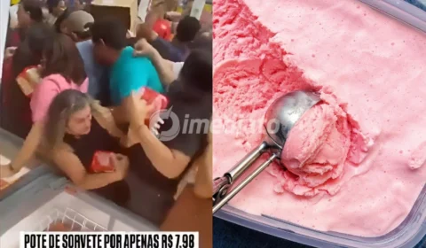 VÍDEO: Promoção de sorvete por R$ 7,90 gera tumulto e briga entre clientes em supermercado