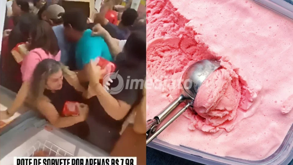 VÍDEO: Promoção de sorvete por R$ 7,90 gera tumulto e briga entre clientes em supermercado