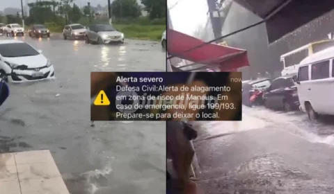 Alerta meteorológico aponta risco de chuvas intensas e risco de deslizamentos em Manaus e municípios do interior