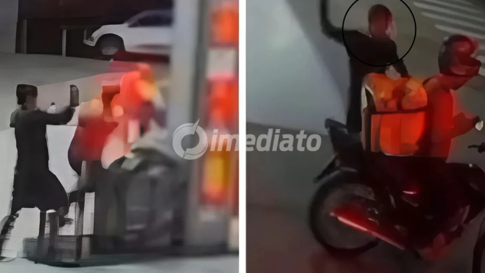 VEJA VÍDEO: Criminoso esfaqueia frentista e entregador em posto de combustíveis no bairro Zumbi