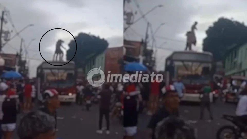 VÍDEO: Pessoas dançam em cima de ônibus e causam transtornos no trânsito da zona leste de Manaus