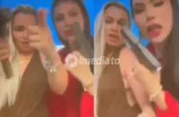 VÍDEO: Blogueira gera polêmica ao dançar com arma ao lado de suposta esposa de traficante no bairro Compensa