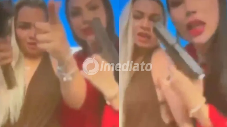 VÍDEO: Blogueira gera polêmica ao dançar com arma ao lado de suposta esposa de traficante no bairro Compensa