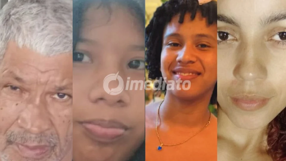 PC-AM divulga imagens de quatro pessoas desaparecidas em Manaus e pede ajuda da população