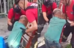 VÍDEO: Idoso é resgatado após passar dois dias preso em bueiro na zona centro-sul de Manaus