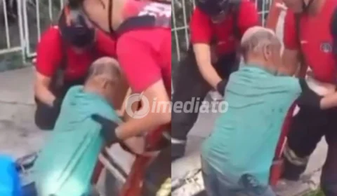 VÍDEO: Idoso é resgatado após passar dois dias preso em bueiro na zona centro-sul de Manaus