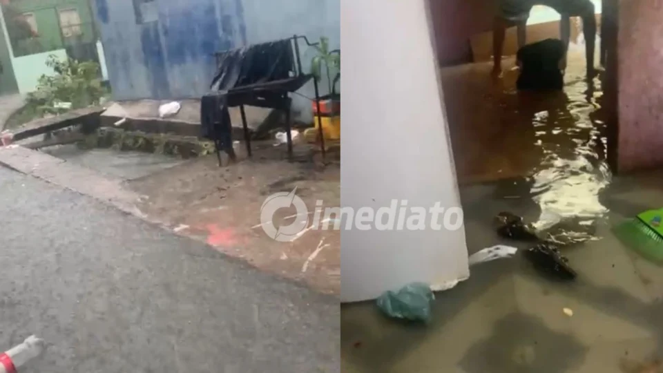 VÍDEO: Moradores do Beco da União enfrentam alagamentos e riscos durante forte chuva no bairro Compensa