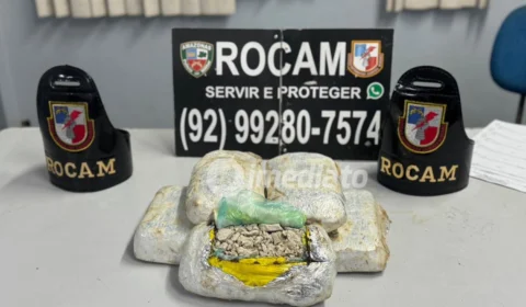 ROCAM apreende seis tabletes de droga enterrados em terreno baldio no bairro Monte Sinai