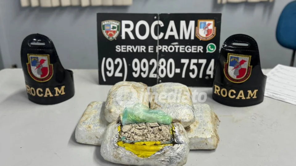 ROCAM apreende seis tabletes de droga enterrados em terreno baldio no bairro Monte Sinai