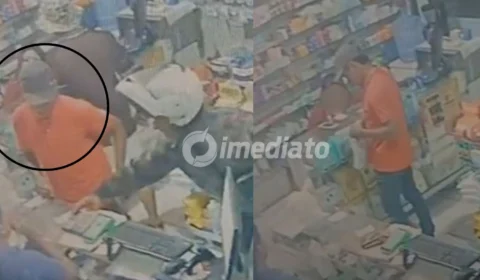 VÍDEO: Bandido finge ser cliente e assalta drogaria no bairro Cidade Nova