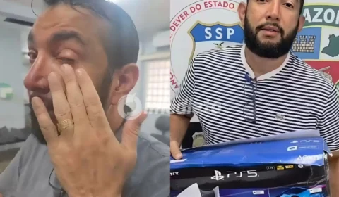 VÍDEO: Pai se emociona ao recuperar Playstation 5 furtado antes de presentear o filho em Manaus