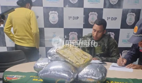 Batalhão Ambiental prende mulher com mala cheia de drogas vindas de Tabatinga para Manaus