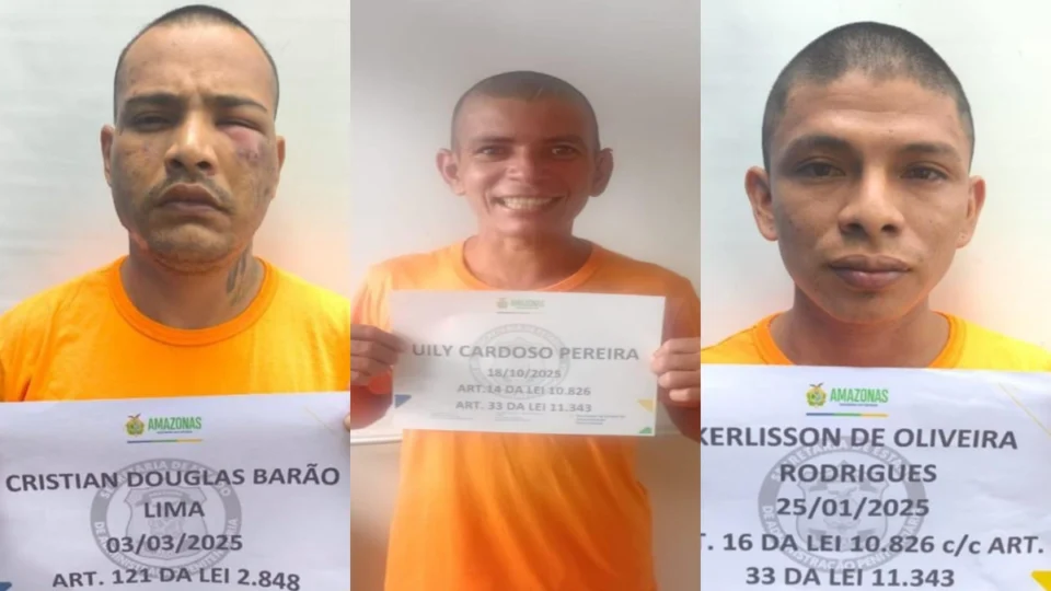 Forças de segurança recapturam mais três detentos após fuga de presídio no Amazonas