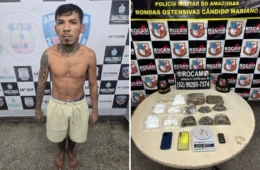 Vulgo ‘MK’ é preso após tentativa de fuga com drogas no bairro Armando Mendes