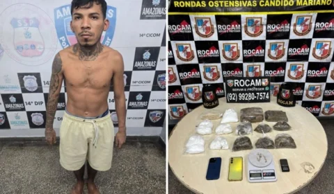 Vulgo ‘MK’ é preso após tentativa de fuga com drogas no bairro Armando Mendes