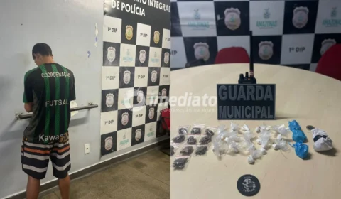 Guarda Municipal prende homem por de tráfico de drogas no Centro de Manaus