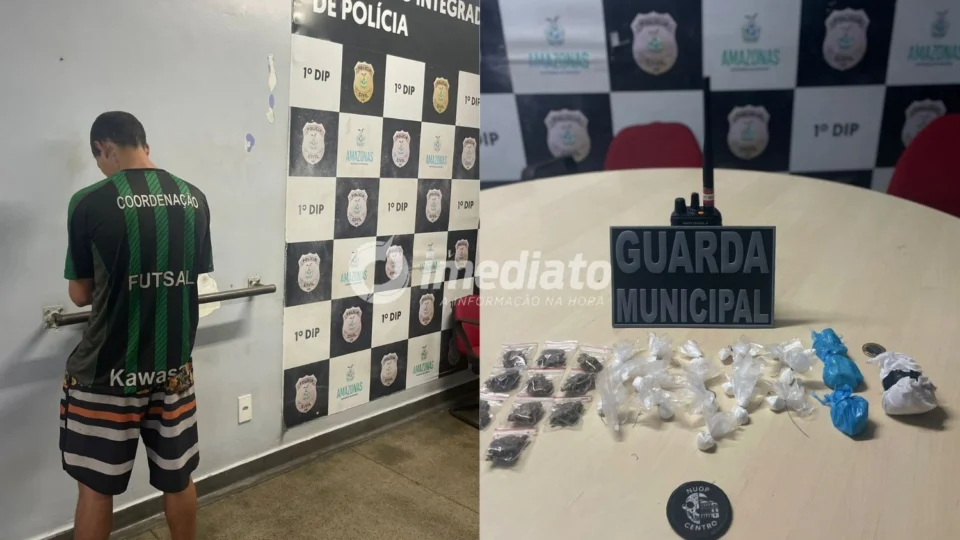 Guarda Municipal prende homem por de tráfico de drogas no Centro de Manaus