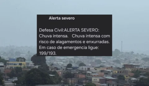 Alerta de chuva intensa é emitido para Manaus, com risco de alagamentos em áreas vulneráveis