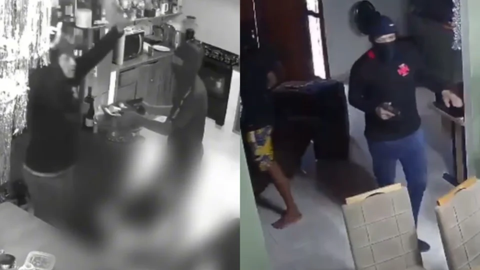 Polícia divulga imagens de três suspeitos de roubo a residência no bairro Flores