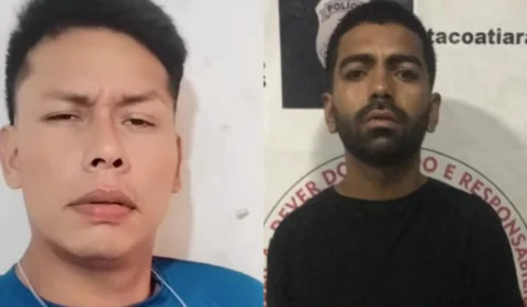 Polícia Civil divulga imagens de dois homens procurados por homicídio e tentativa de latrocínio em Itacoatiara