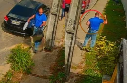 Veja o vídeo: Brutamontes agride gatinho com extrema violência em condomínio do Distrito Industrial