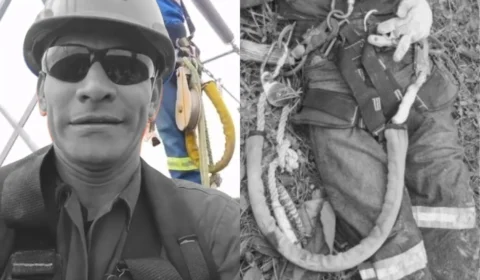 Veja o vídeo: Novas imagens mostram eletricista minutos antes de morrer após queda de poste na zona Leste de Manaus