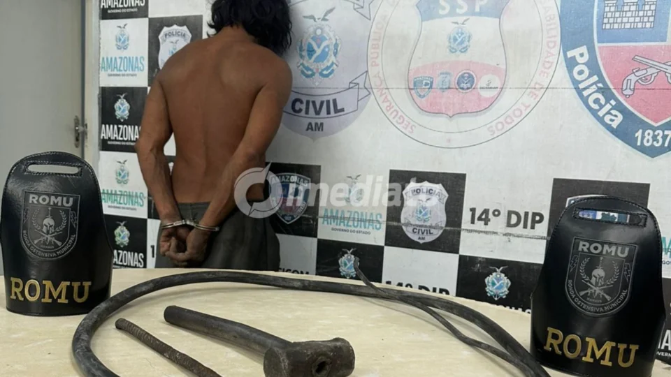 Foragido da Justiça é preso em flagrante furtando fios de energia na Avenida Cosme Ferreira