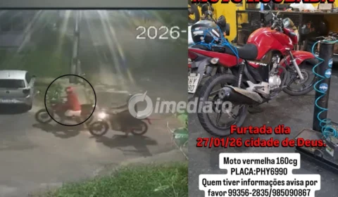 Criminosos roubam moto no Conjunto Viver Melhor 3 e proprietário pede ajuda para localizar o veículo