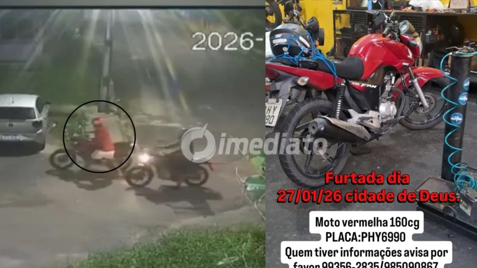 Criminosos roubam moto no Conjunto Viver Melhor 3 e proprietário pede ajuda para localizar o veículo