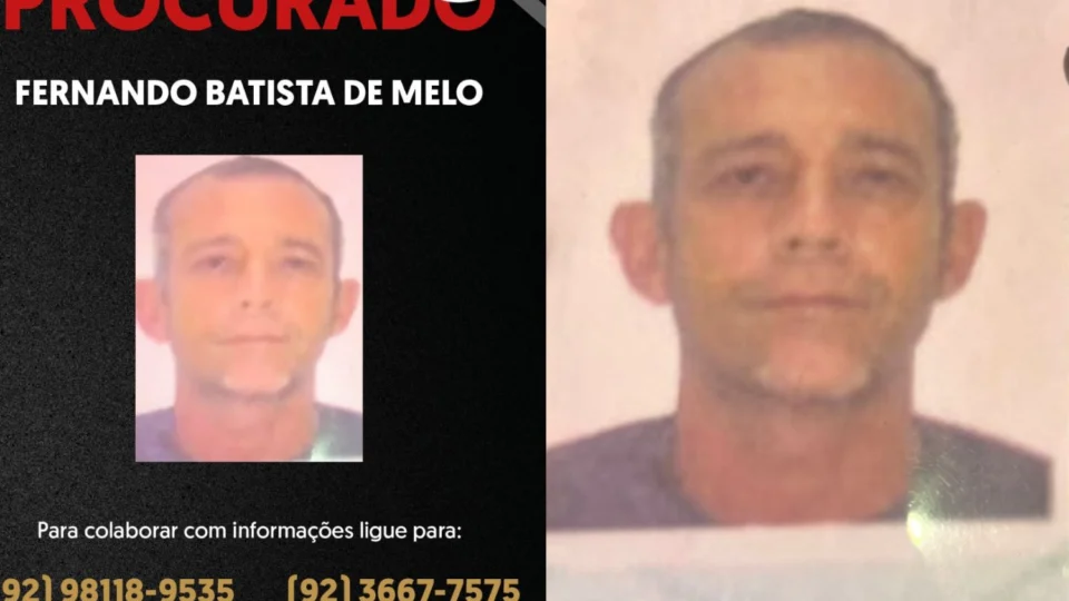 Polícia Civil divulga imagem de homem suspeito de matar o próprio filho de 4 anos em Manaus
