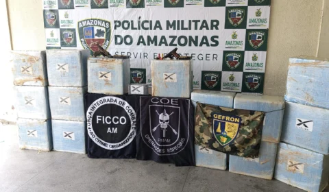 Operação intercepta avião do tráfico e apreende meia tonelada de cocaína em área rural de Maués