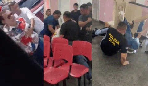 VÍDEO: discussão de trânsito termina em briga entre advogado e policiais em delegacia de Manaus