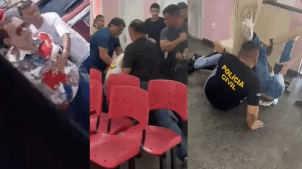 VÍDEO: discussão de trânsito termina em briga entre advogado e policiais em delegacia de Manaus