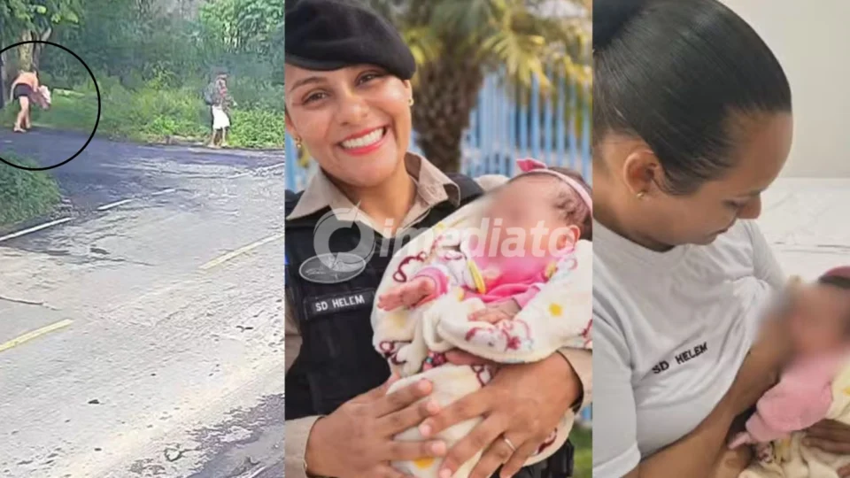 VÍDEO: Recém-nascida é abandonada em bueiro e salva após ser amamentada por policial militar; pais são presos