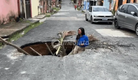 Cratera ameaça moradores da Cidade Nova, em Manaus