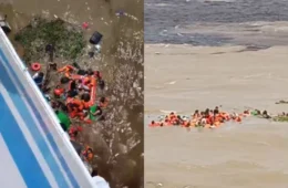 Naufrágio no Encontro das Águas deixa desaparecidos e mobiliza grande operação de resgate