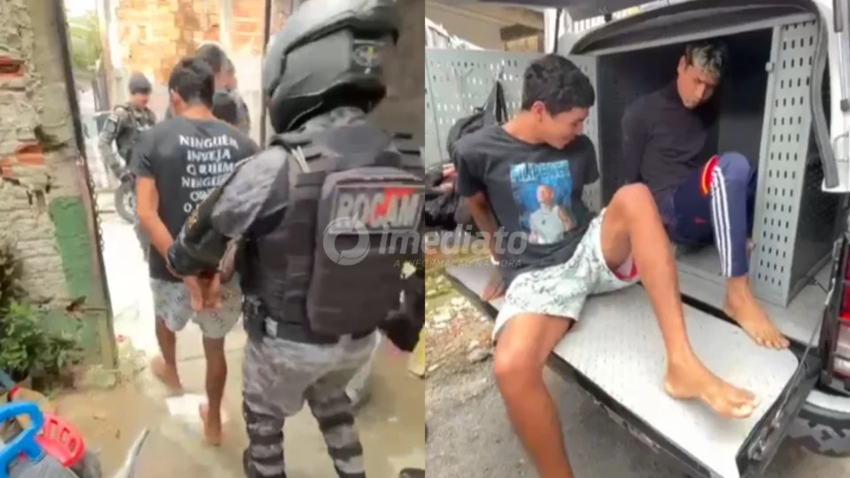 Veja: Irmãos que explodiram loteria no Monte das Oliveiras são presos pela Rocam após assalto com explosivos