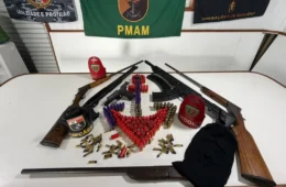 Operação apreende armas e embarcação usadas por piratas do rio em Jutaí