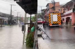 Vídeo: Rota fica ilhada e passageiros aguardam resgate após igarapé transbordar no Armando Mendes