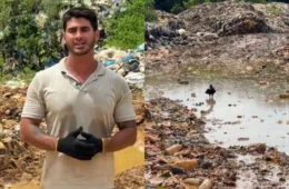 Influenciador Matheus Garcia denuncia realidade de lixão a céu aberto e situação de moradores em Iranduba