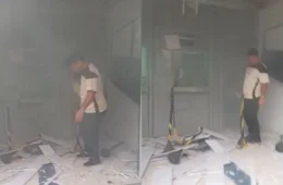 Criminosos explodem casa lotérica durante assalto no bairro Igarapé do Passarinho, em Manaus