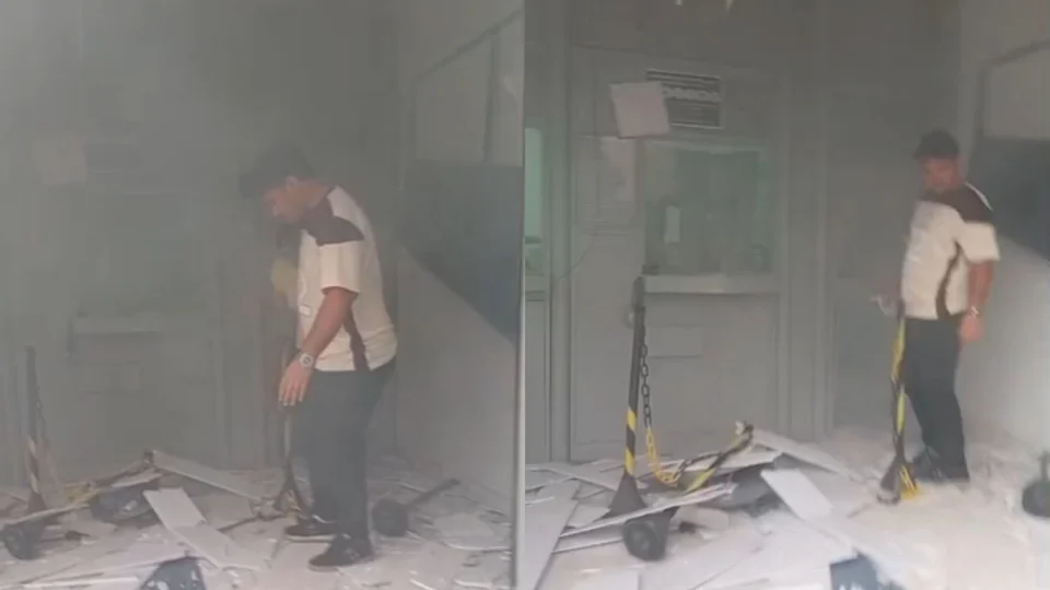 Criminosos explodem casa lotérica durante assalto no bairro Igarapé do Passarinho, em Manaus