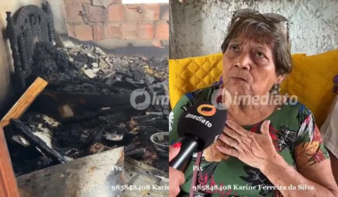 Incêndio destrói residência no bairro Petrópolis e deixa homem ferido na zona sul de Manaus