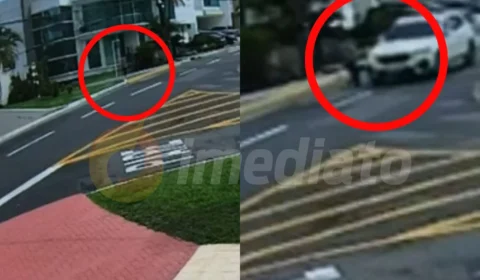 URGENTE: Câmera mostra que Ângela Bulbou olhou para o carro e atravessou antes de ser atropelada em condomínio de luxo em Manaus