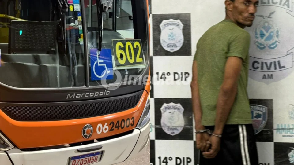 Motorista de ônibus impede assalto dentro da linha 602 e captura suspeito na Zona Leste de Manaus