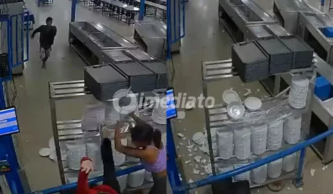 VÍDEO: Vândalos invadem e destroem restaurante comunitário após o encerramento do atendimento