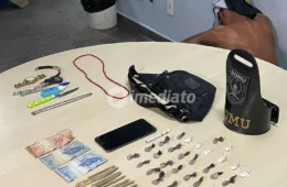 ROMU prende suspeito de tráfico de drogas durante patrulhamento no Centro de Manaus