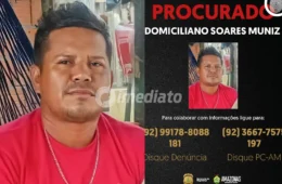 PC-AM divulga imagem de homem procurado por atear fogo na ex-companheira e no filho dela, em Parintins