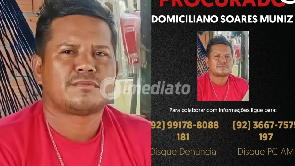 PC-AM divulga imagem de homem procurado por atear fogo na ex-companheira e no filho dela, em Parintins